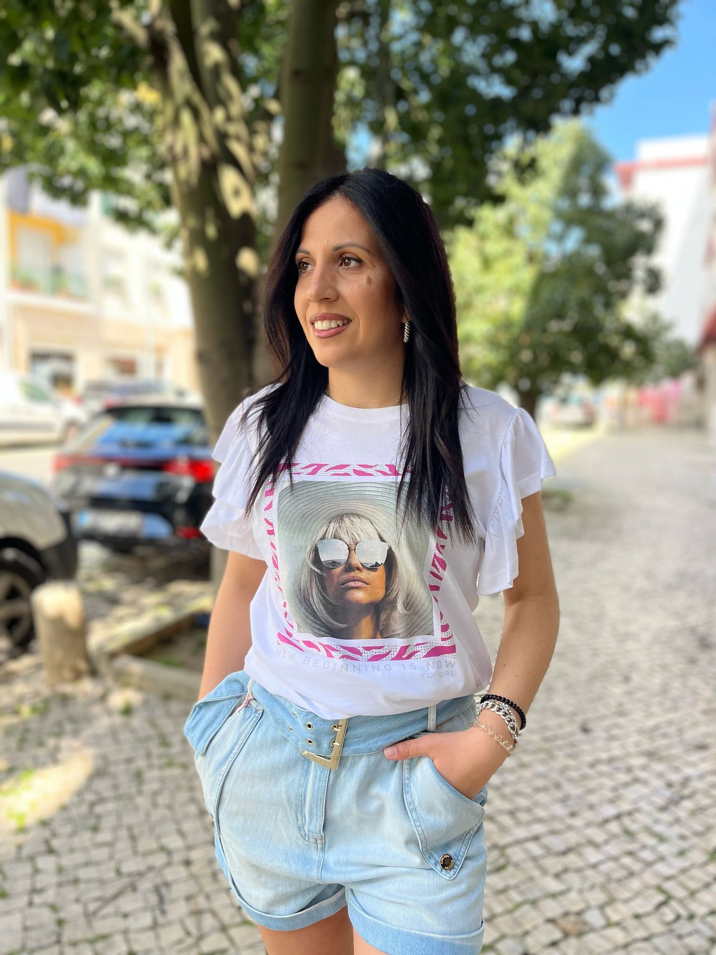 T-SHIRT ESTAMPADA FLY GIRL