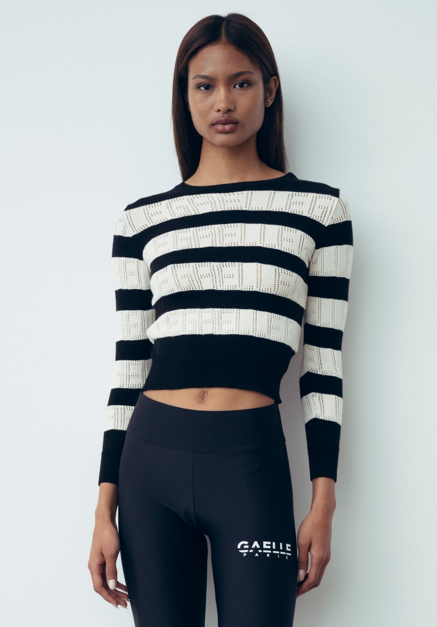 GAELLE STRIPES KNIT SWEATER