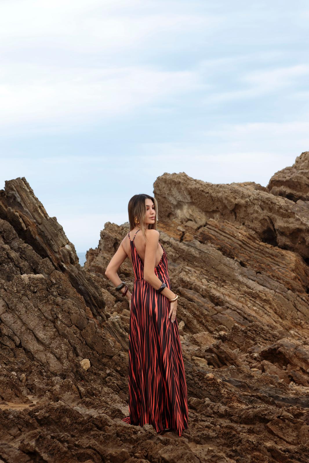 VESTIDO DE ALÇAS ESTAMPADO BLOOM