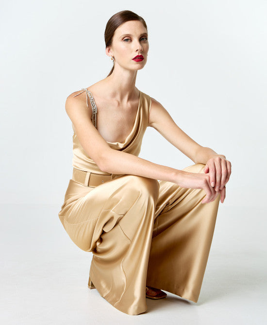 SATIN ACCESS JUMPSUIT