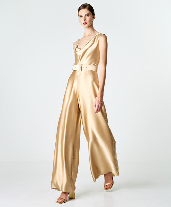 SATIN ACCESS JUMPSUIT