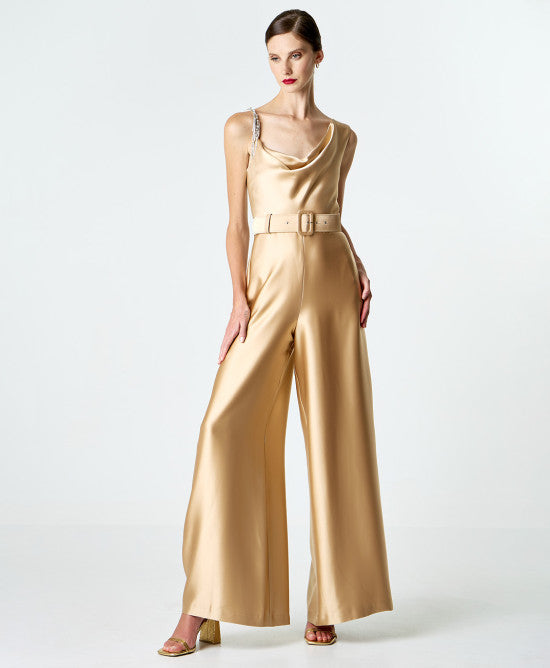 SATIN ACCESS JUMPSUIT