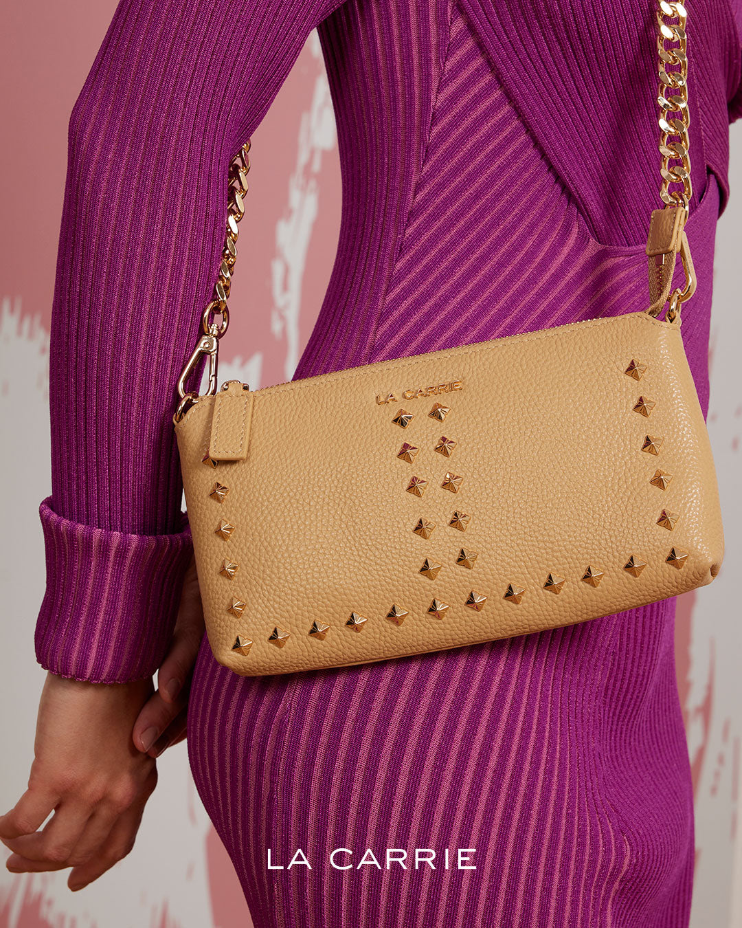 SHOULDER BAG WITH STUDS LA CARRIE