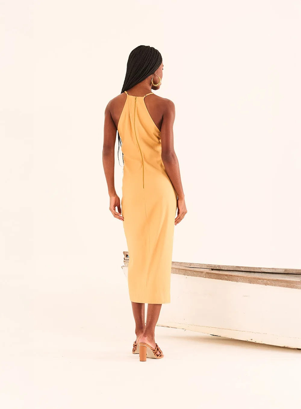 VESTIDO DRAPEADO OPEN