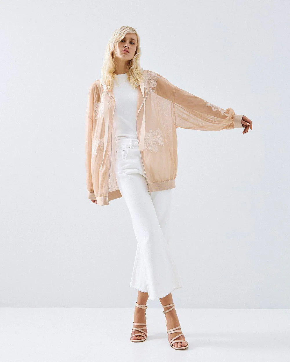BOMBER TRANSPARENTE EM RENDA ACCESS