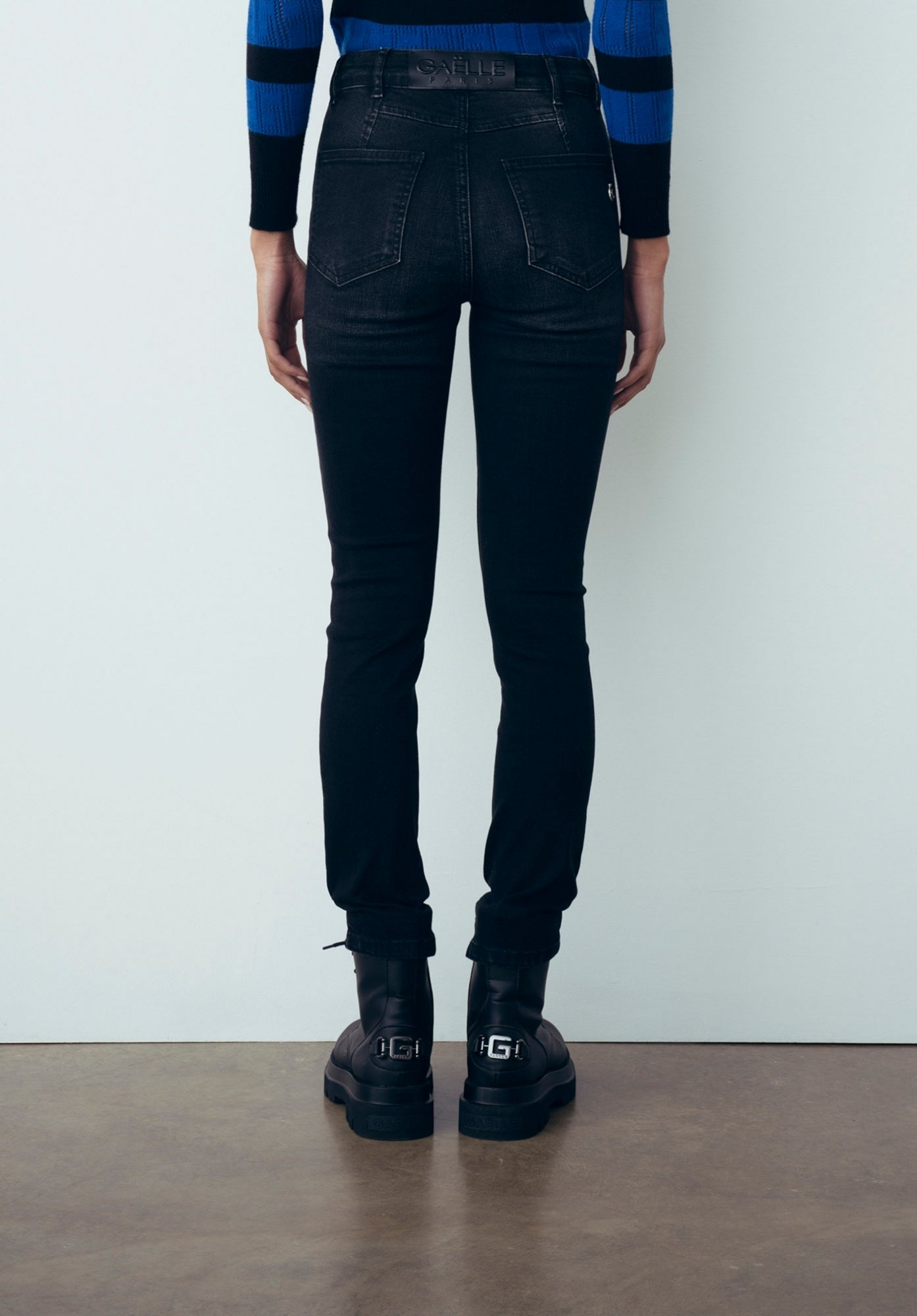 PANTALON TAILLE HAUTE GAELLE STRASS