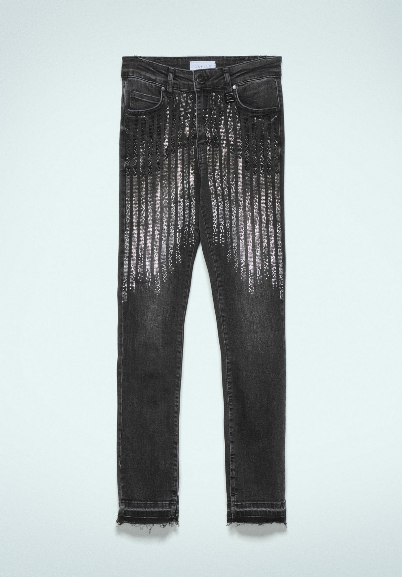 PANTALON TAILLE HAUTE GAELLE STRASS