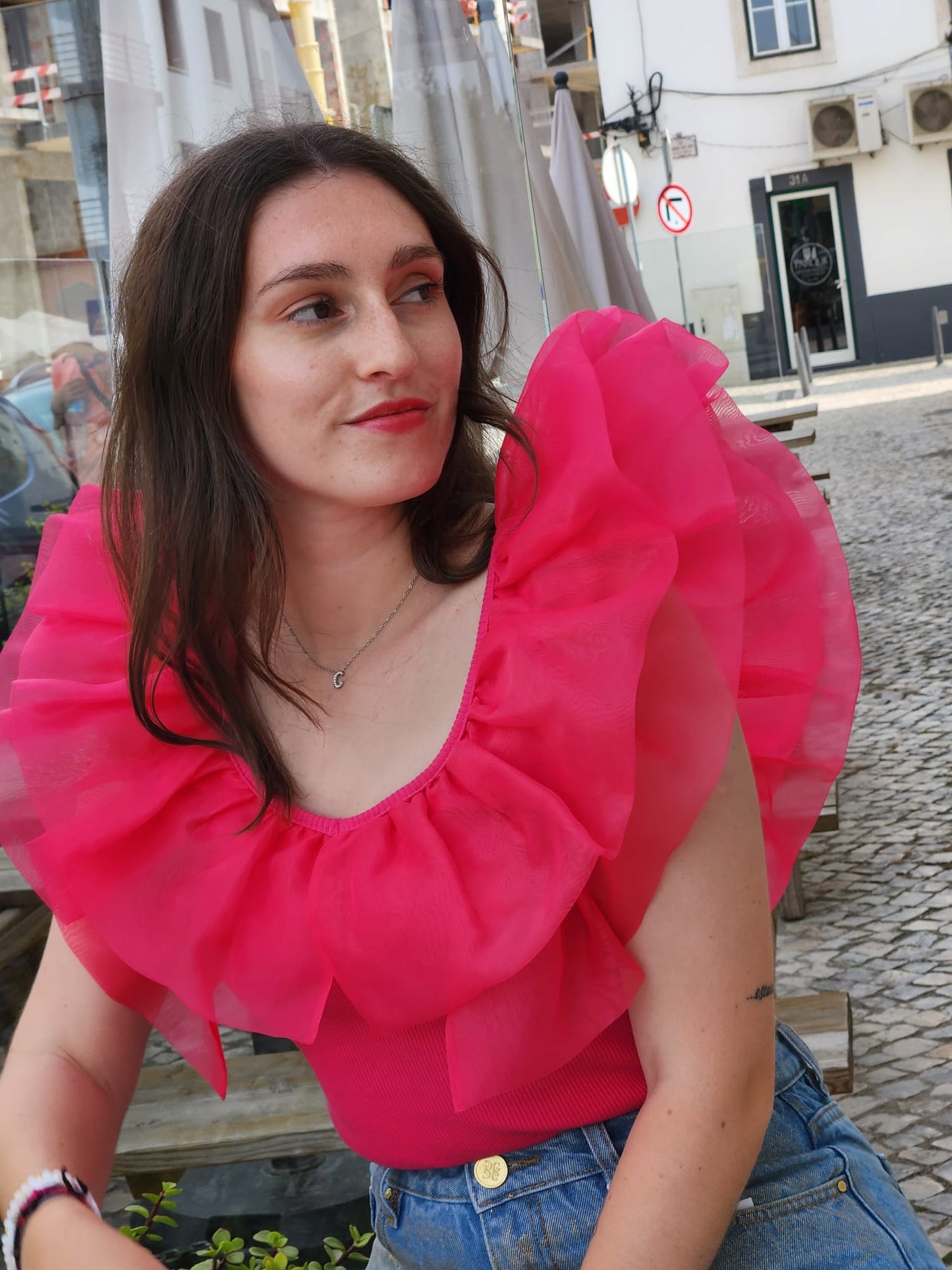 TOP COM ORGANZA GUSI