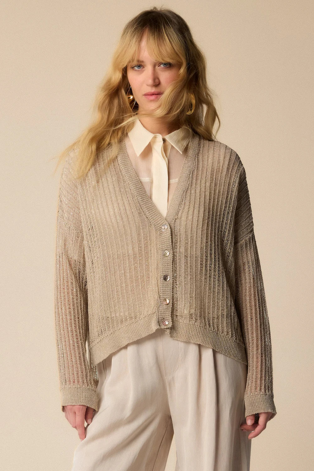 CARDIGAN COM BRILHO KOCCA