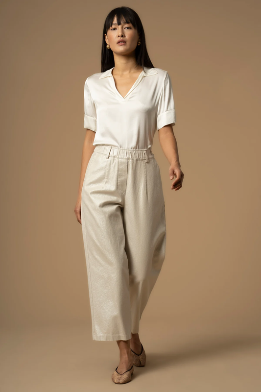 CALÇA RETA COM CINTO KOCCA