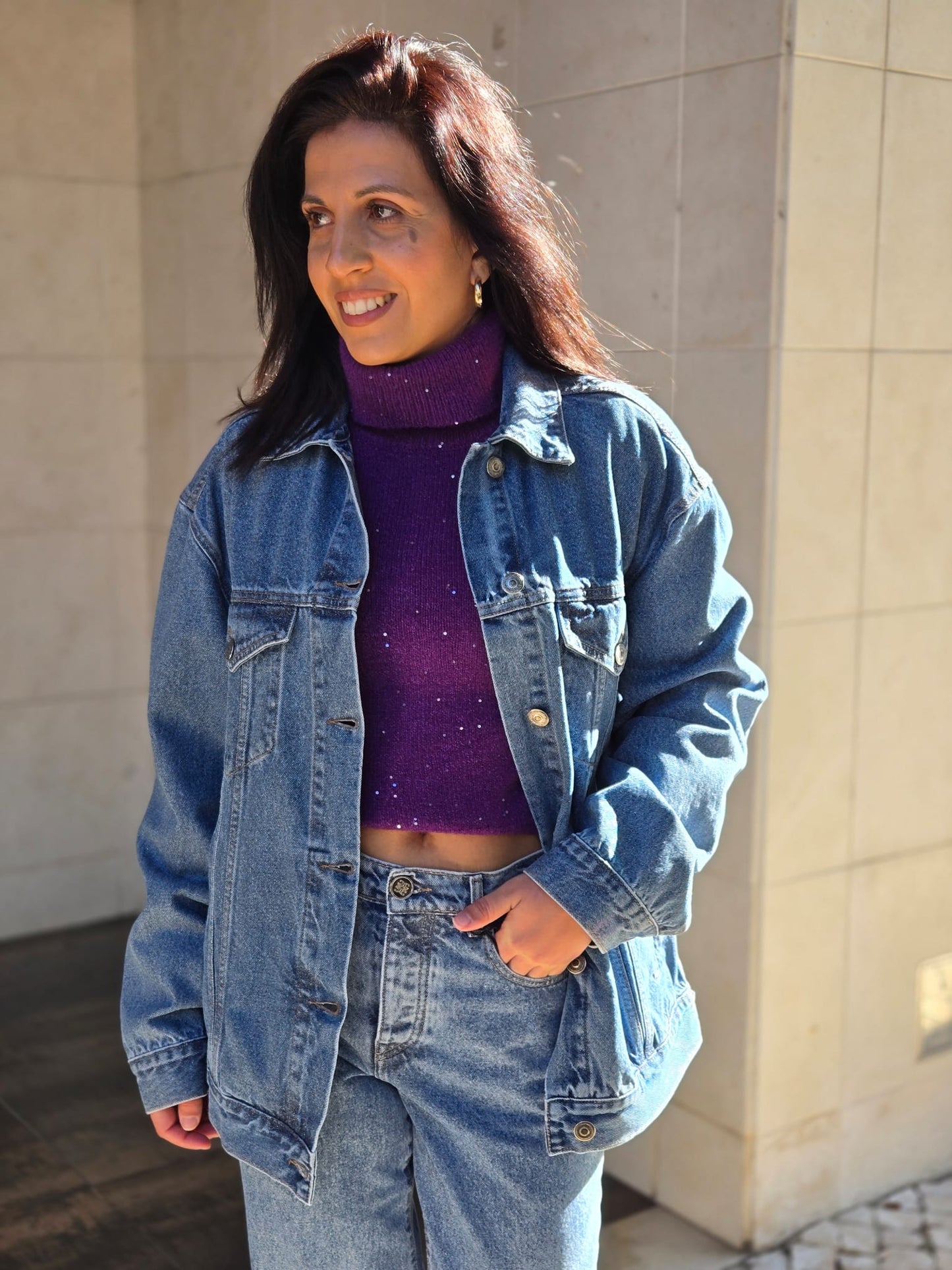 BLUSÃO GANGA BRILHO OVERSIZE GUSI