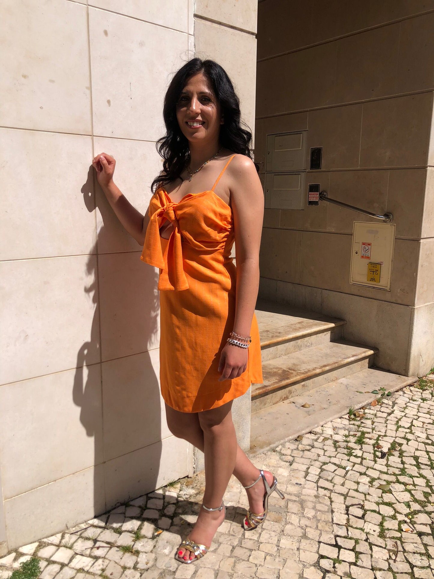 VESTIDO CURTO LUREX OPEN