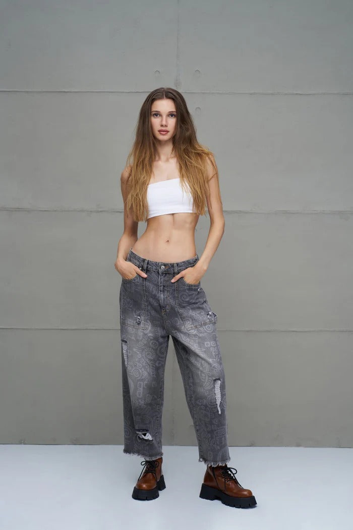 CALÇAS JEANS ESTAMPADAS VDR