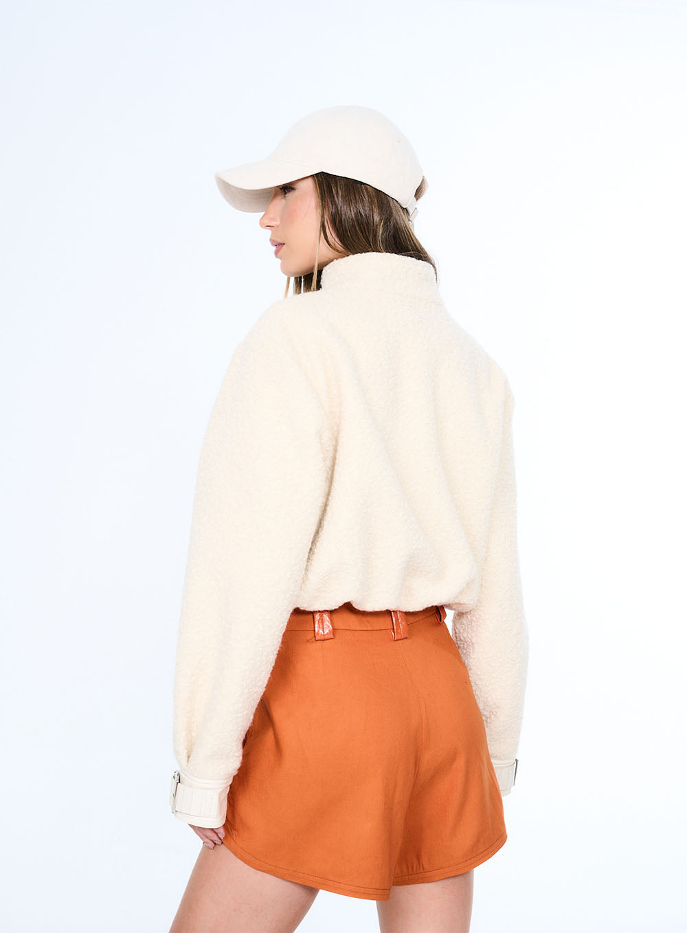 CASACO CURTO TEDDY OPEN