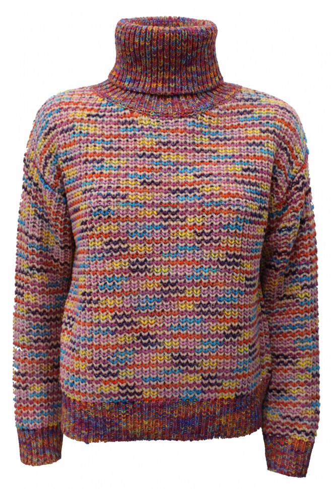 PULL EN MAILLE FLY FILLE MULTICOLORE