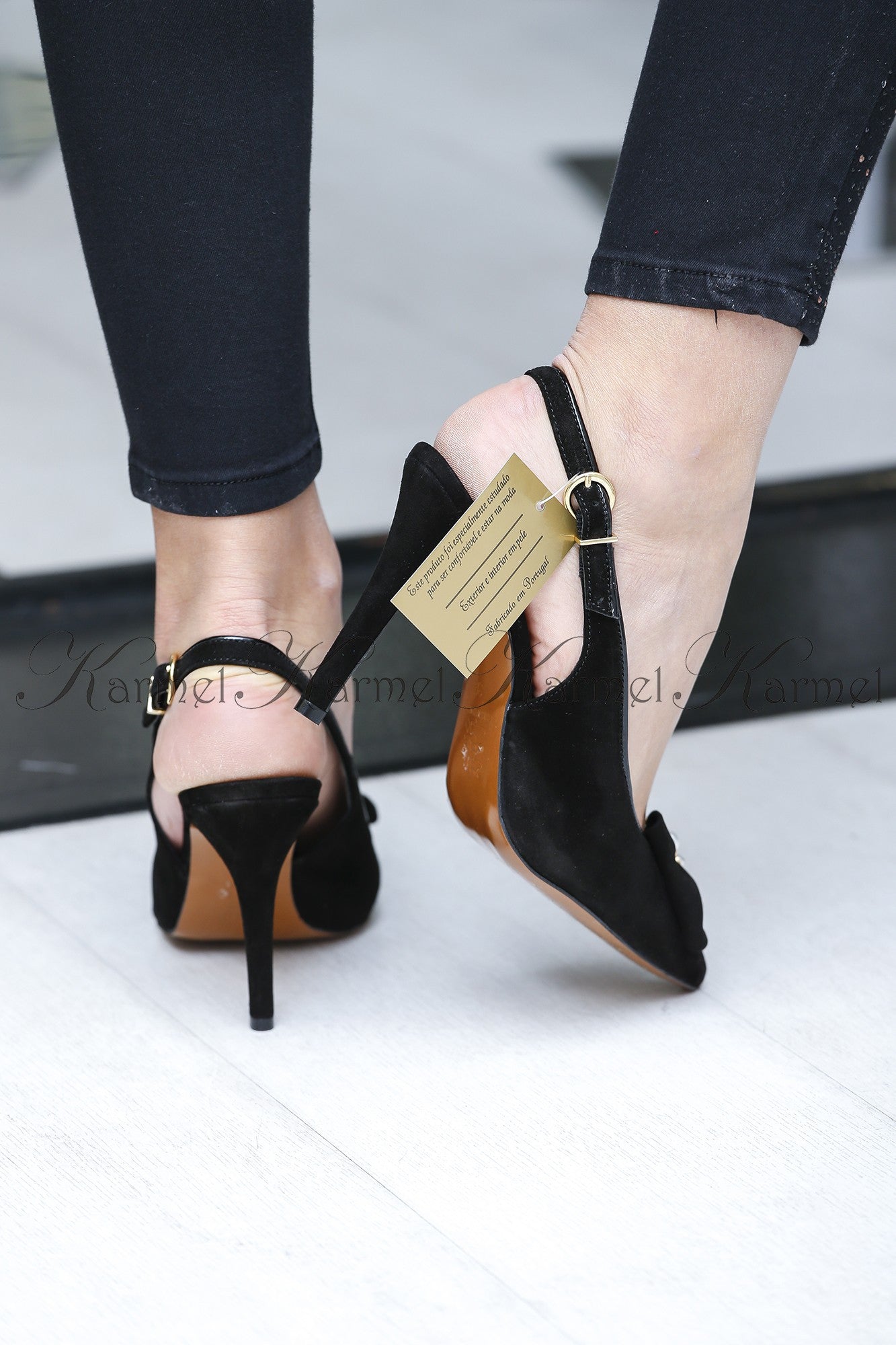 RUIKA PEARLS LACE SUEDE SHOES