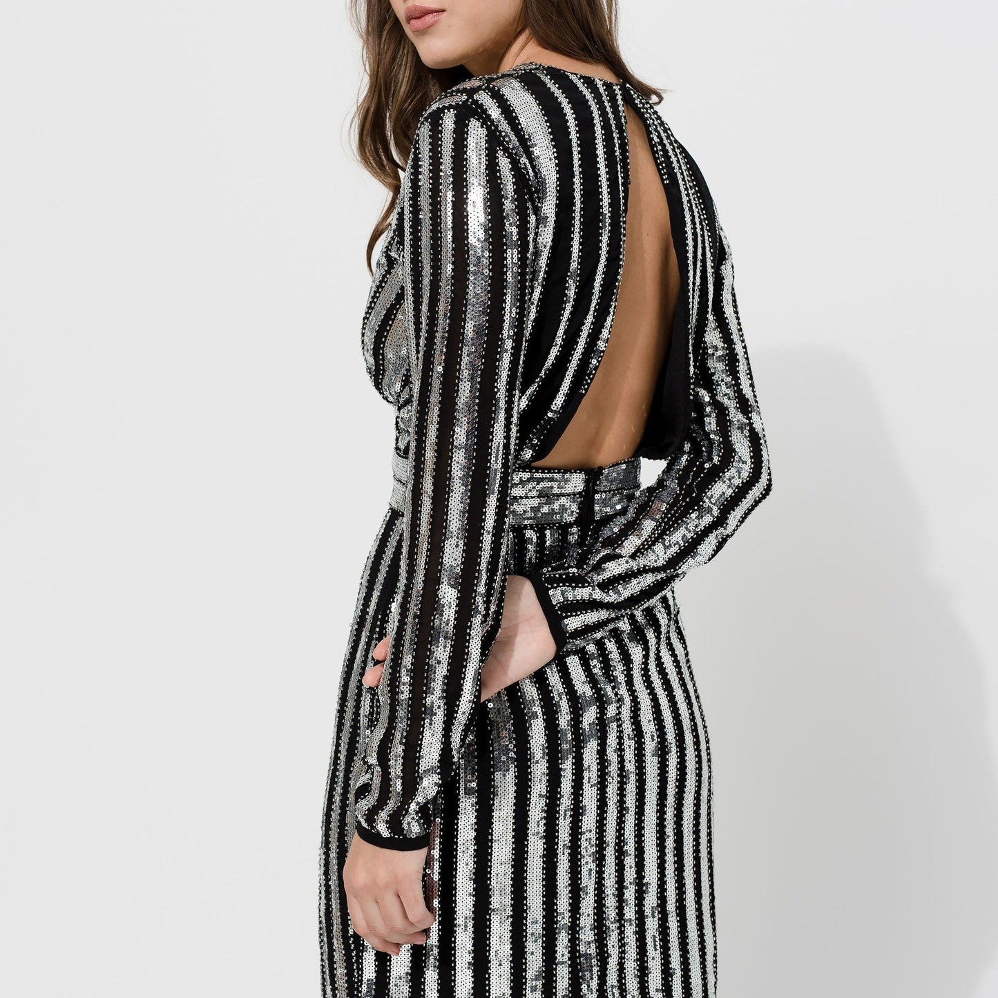 SPELL SEQUIN V-NECK DRESS