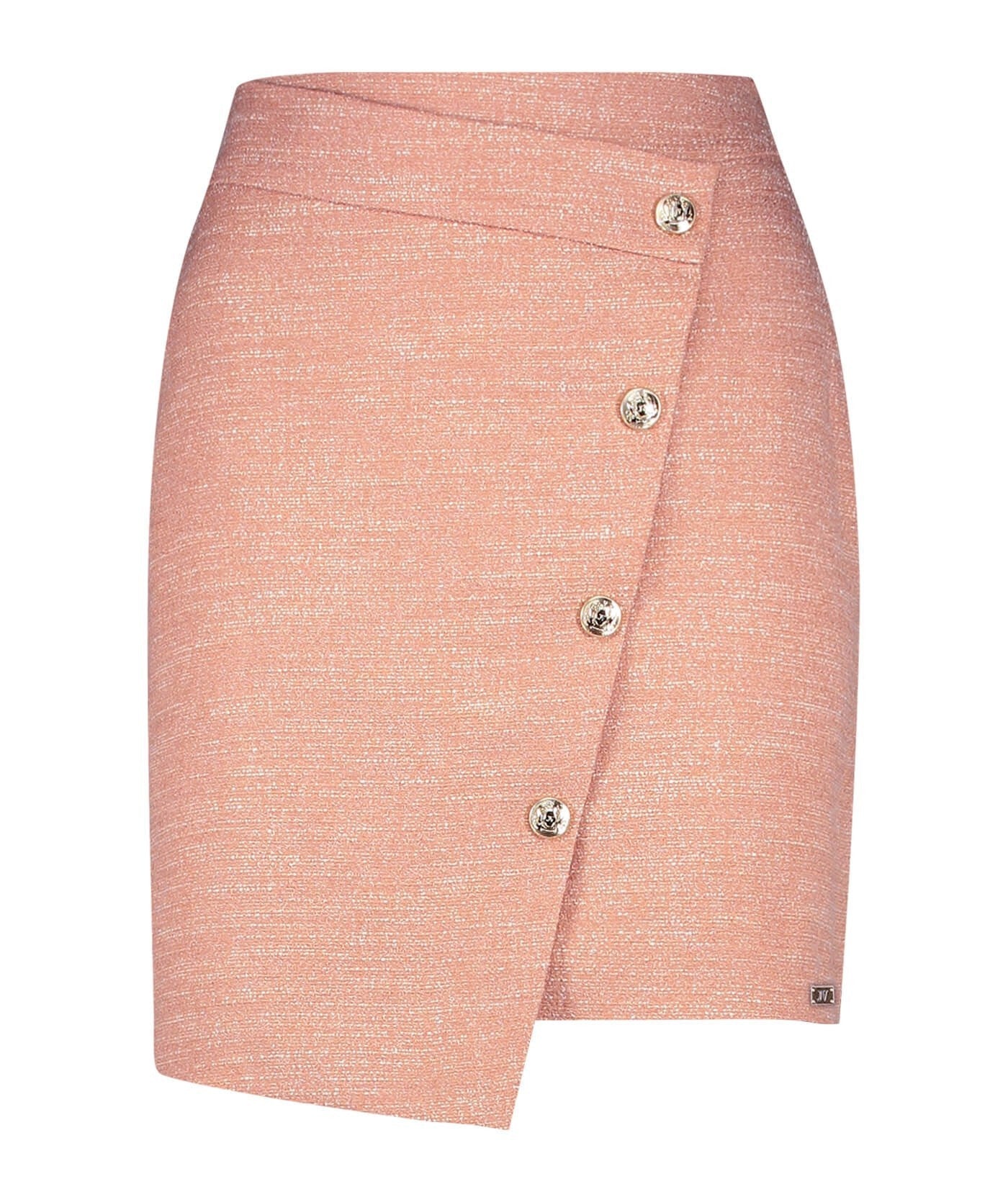 ASYMMETRIC SKIRT WITH GOLDEN BUTTONS JOSH V