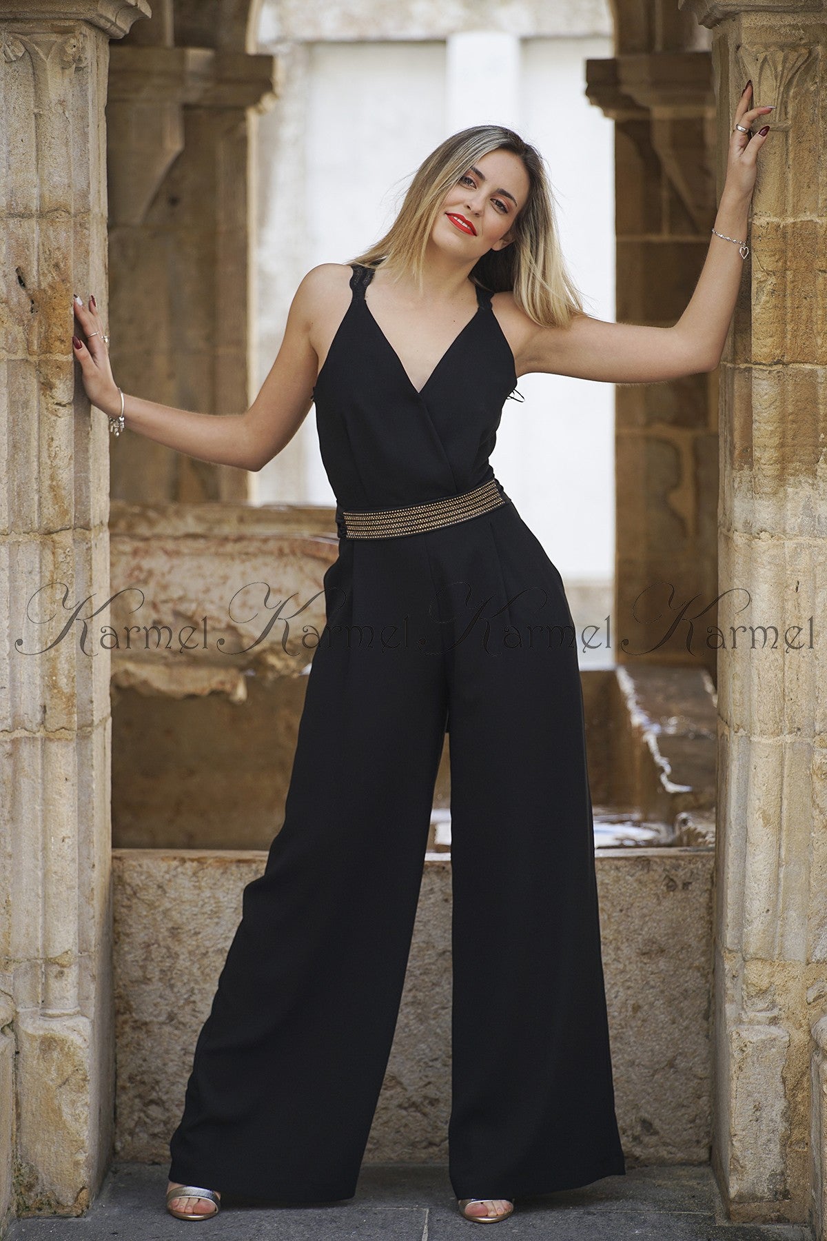 ACCESS LACE STRAPS JUMPSUIT