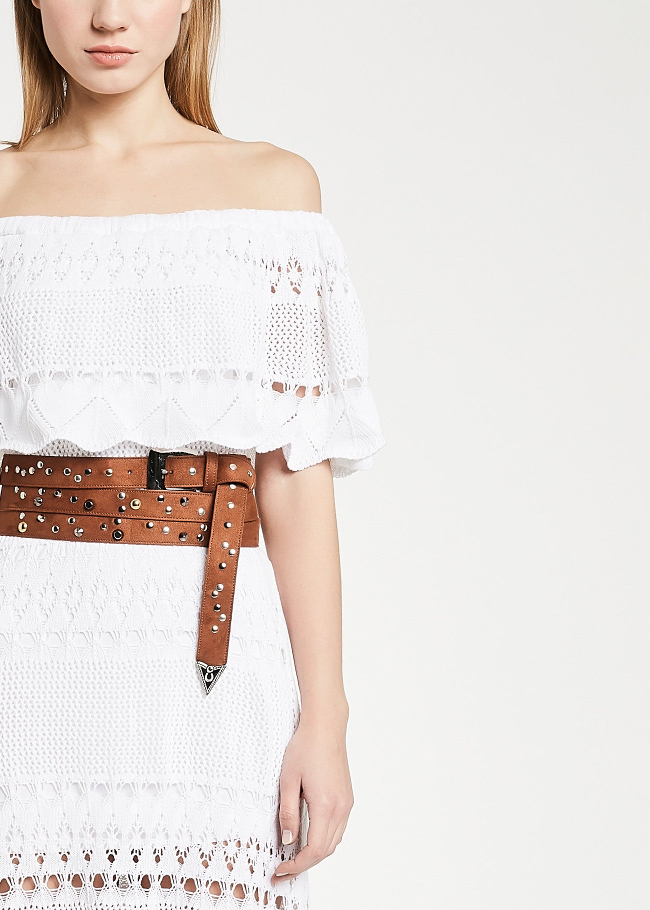 DENNY ROSE CROCHET MAXI DRESS