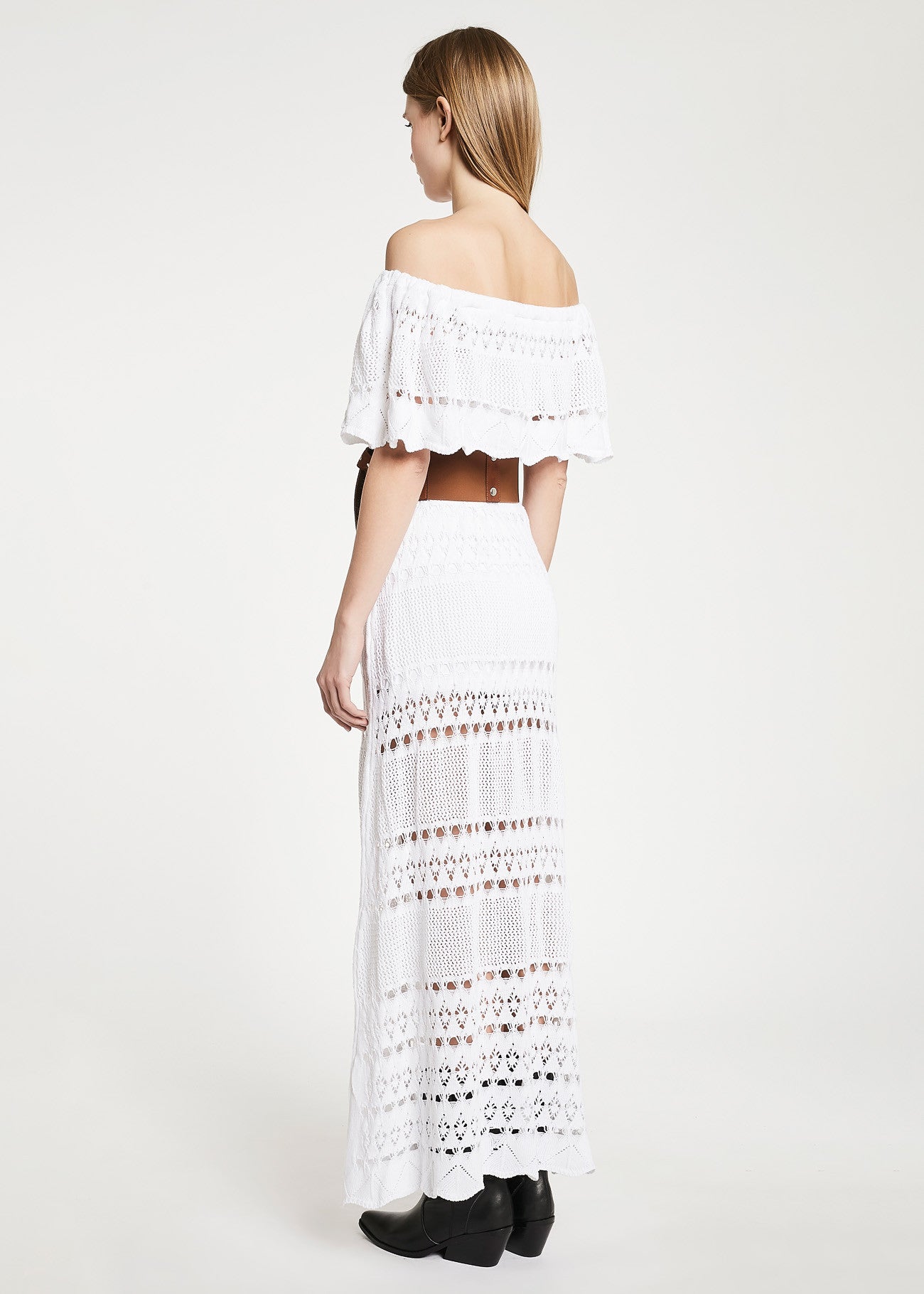 DENNY ROSE CROCHET MAXI DRESS