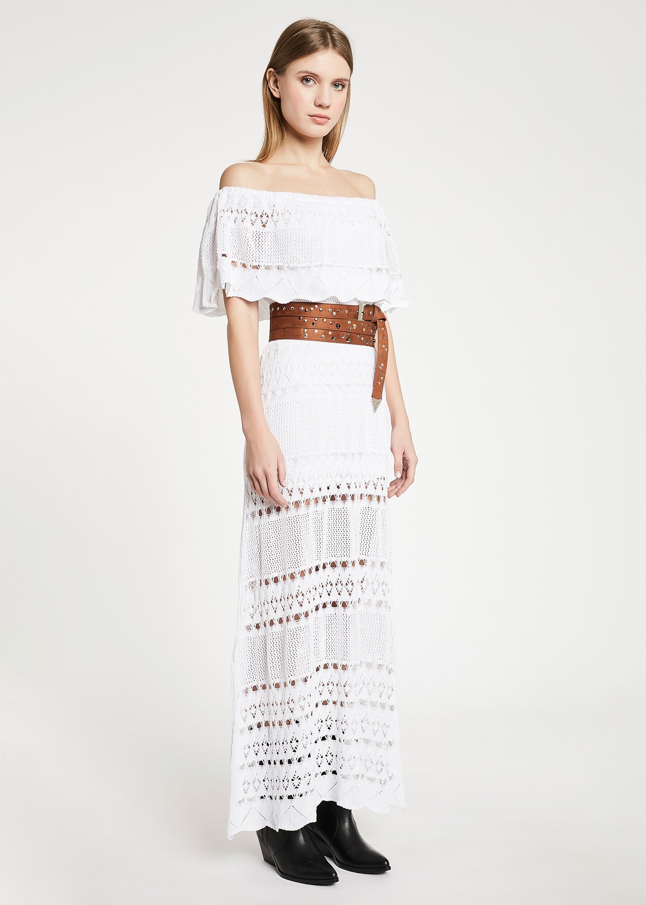 DENNY ROSE CROCHET MAXI DRESS