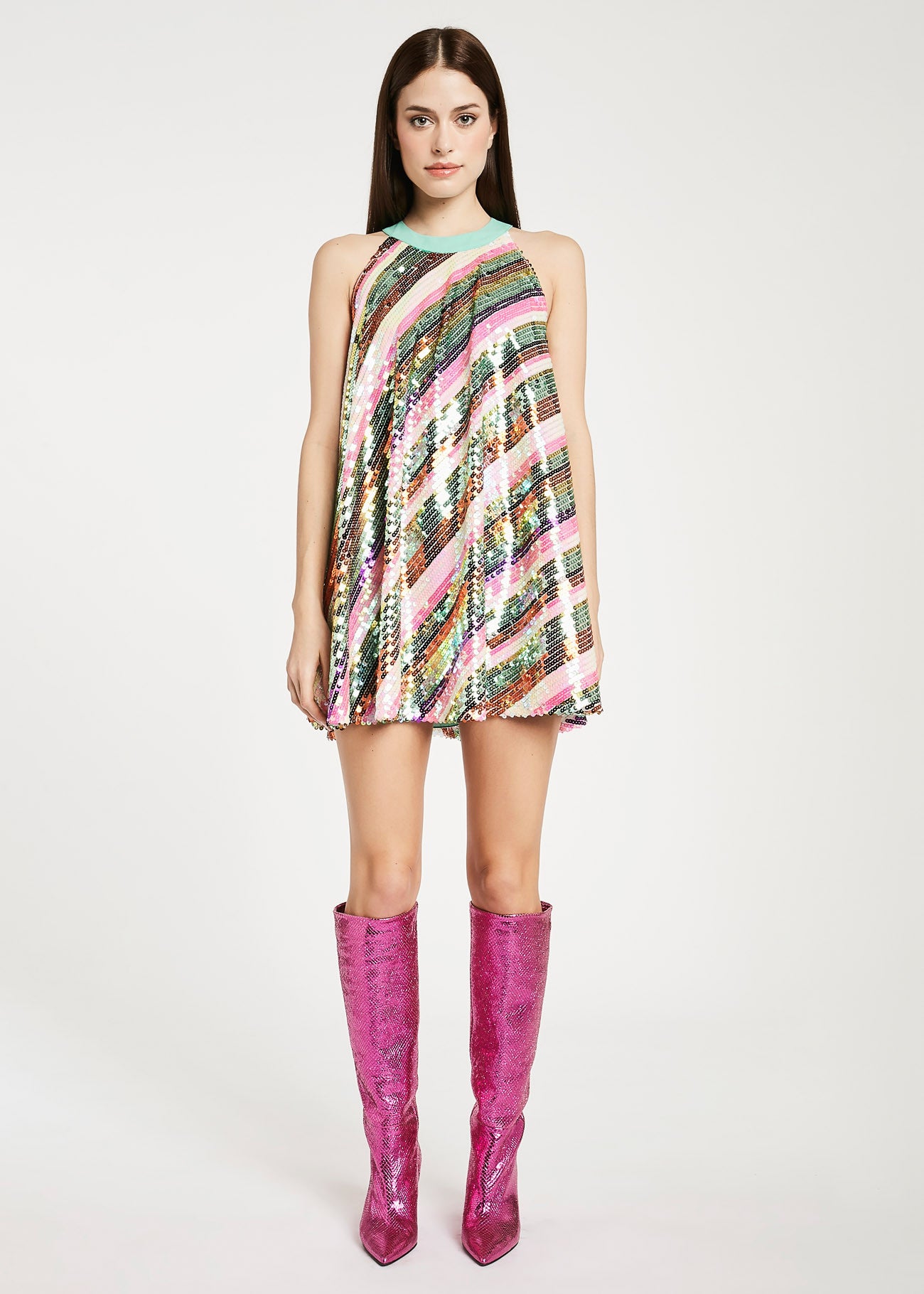 VESTIDO LANTEJOULAS DENNY ROSE