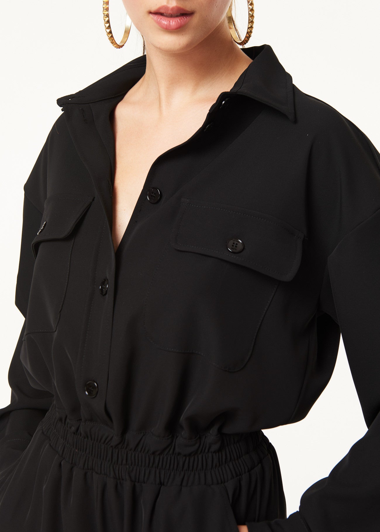 DENNY ROSE COMBINAISON TAILLE ÉLASTIQUE ET MANCHETTES