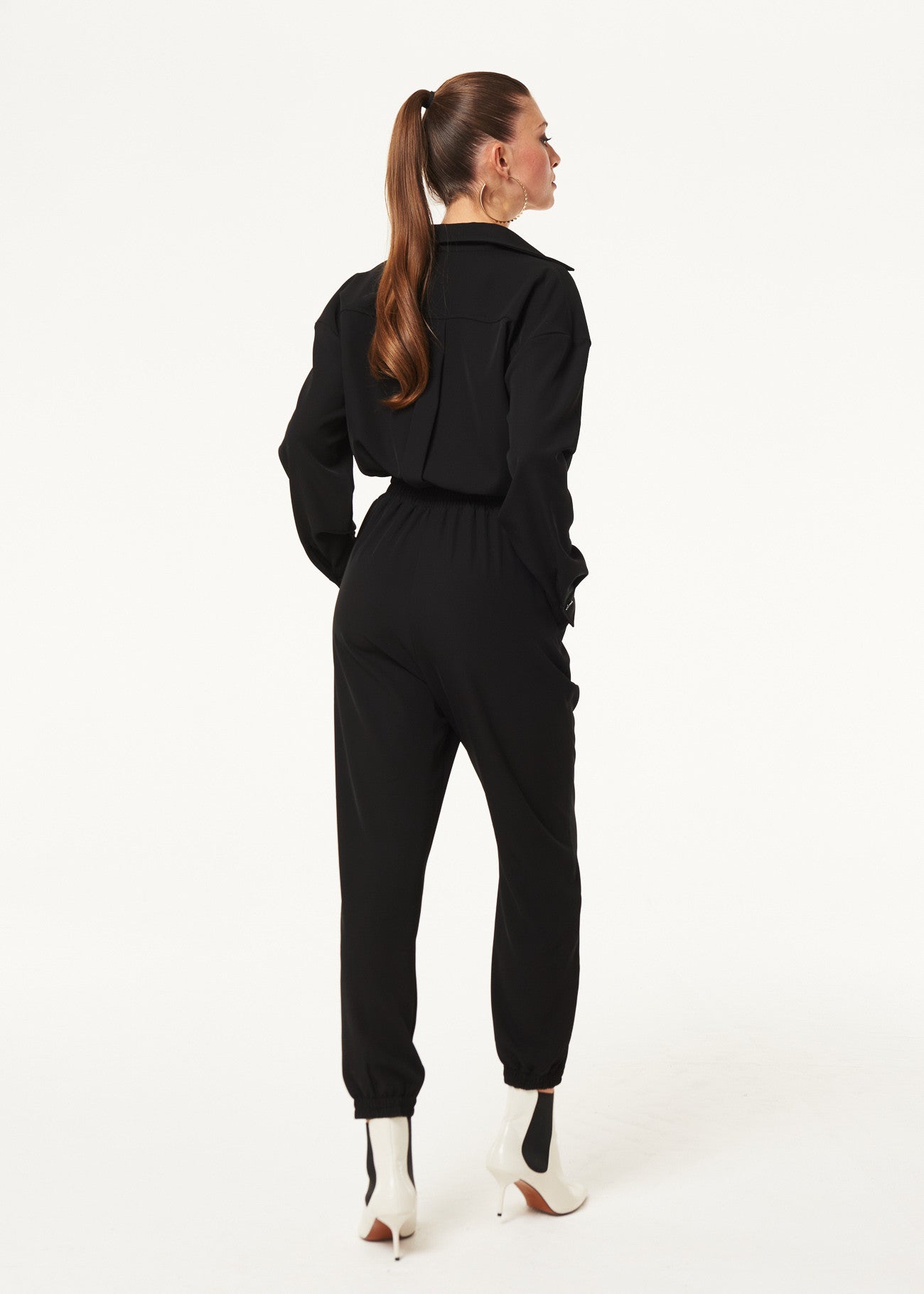 DENNY ROSE COMBINAISON TAILLE ÉLASTIQUE ET MANCHETTES