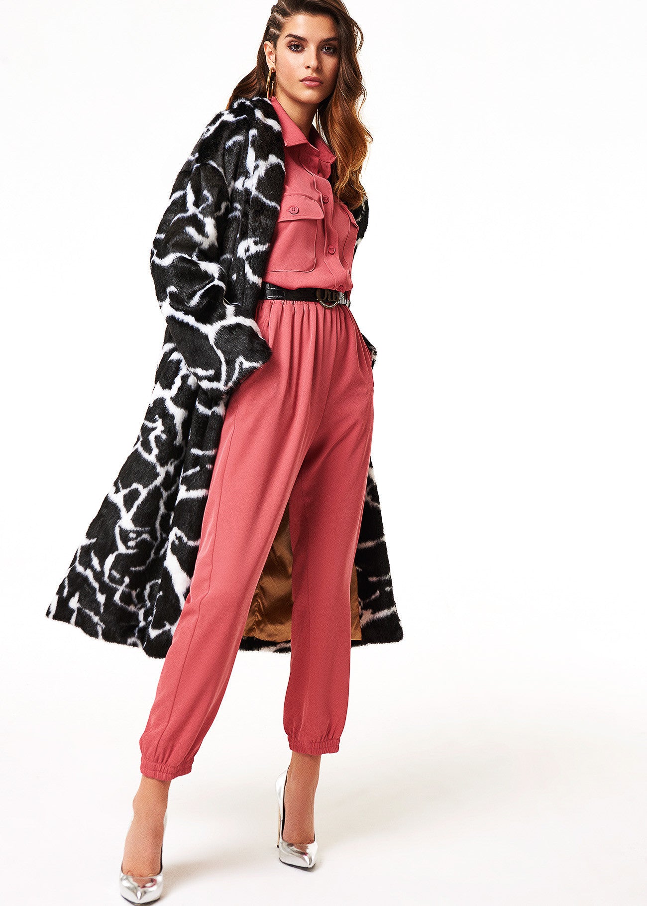 DENNY ROSE COMBINAISON TAILLE ÉLASTIQUE ET MANCHETTES