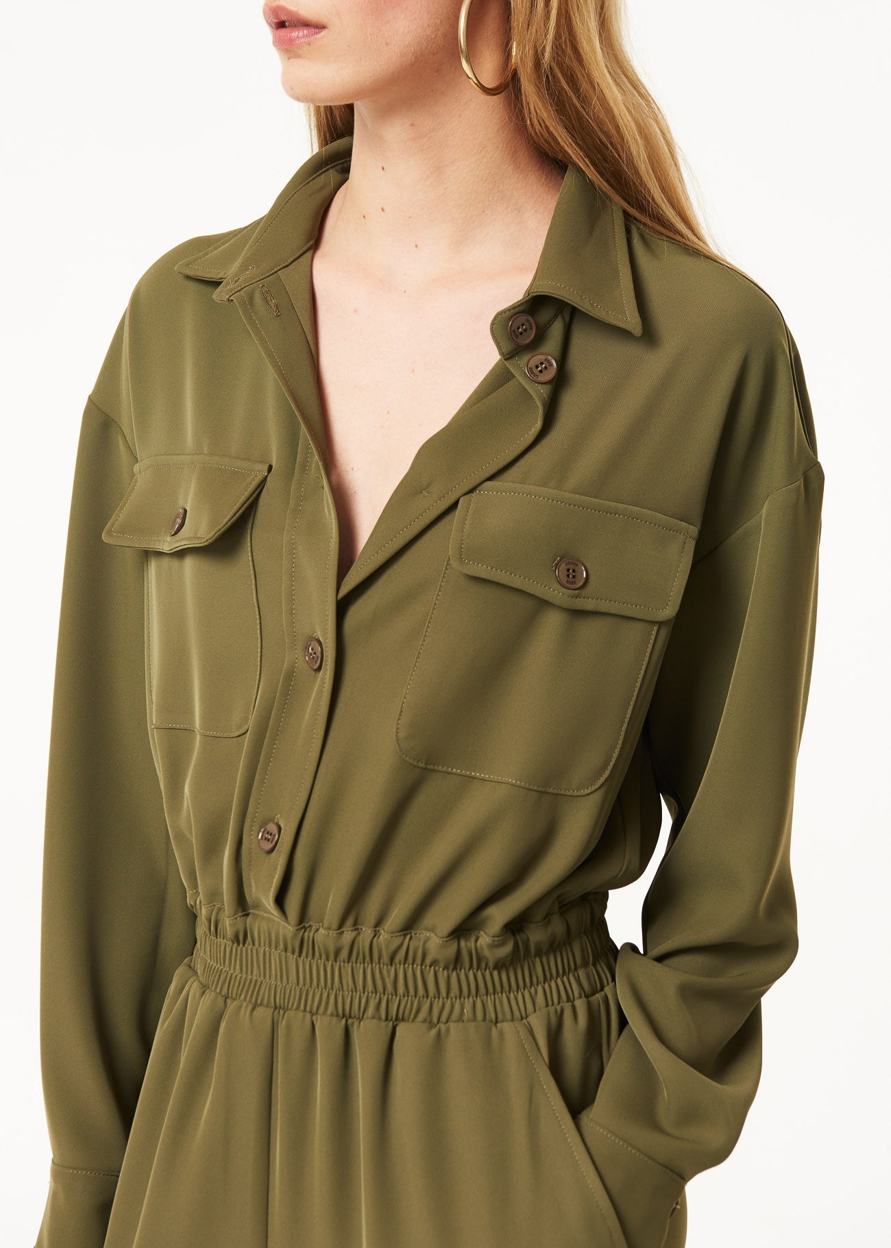 DENNY ROSE COMBINAISON TAILLE ÉLASTIQUE ET MANCHETTES