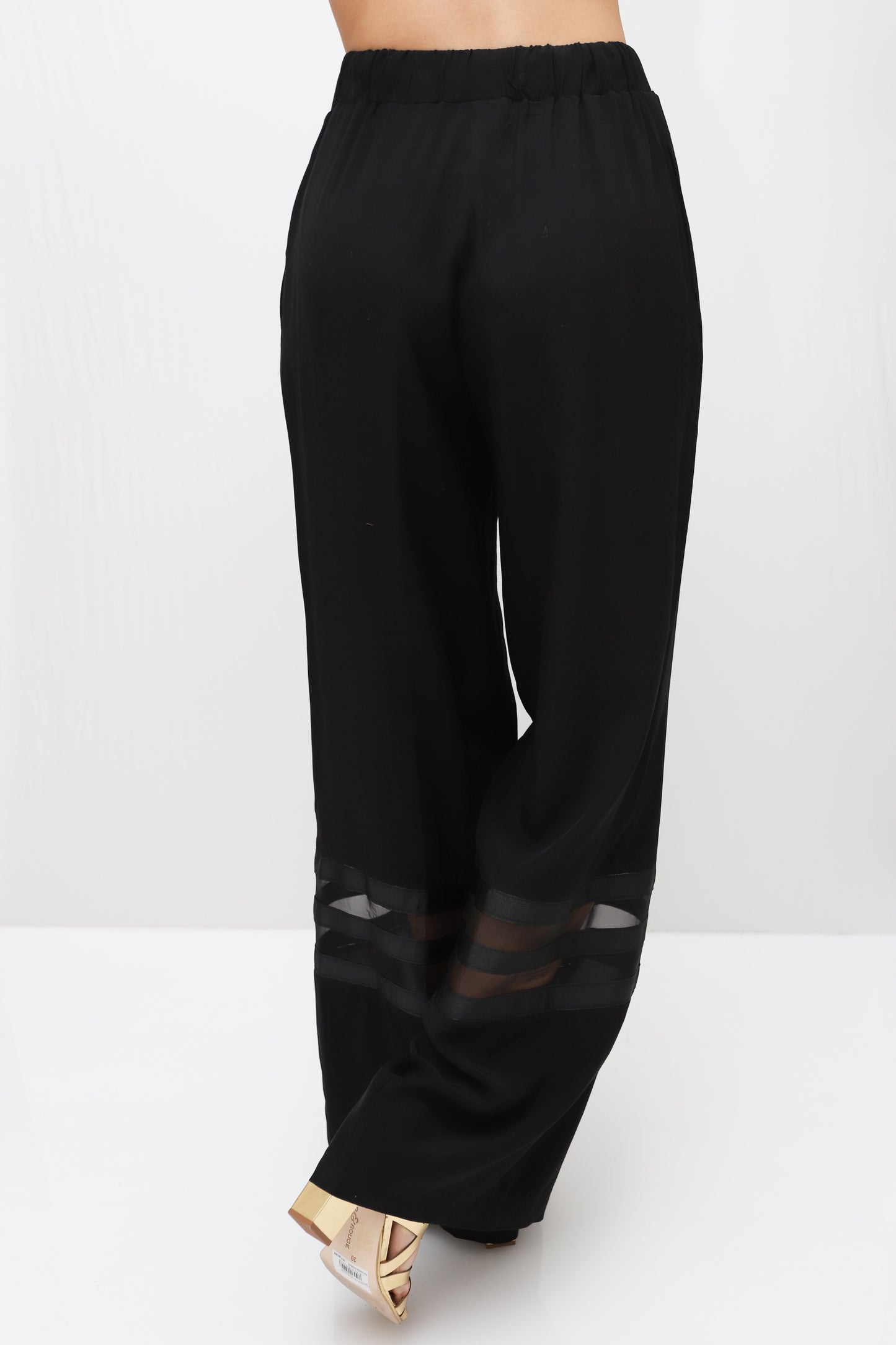 PANTALONES WITH TRANSPARENT STRIPES ACCESS
