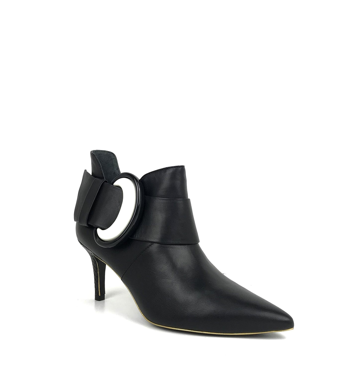 BOTIM DE SALTO COM FIVELA GOLD&ROUGE