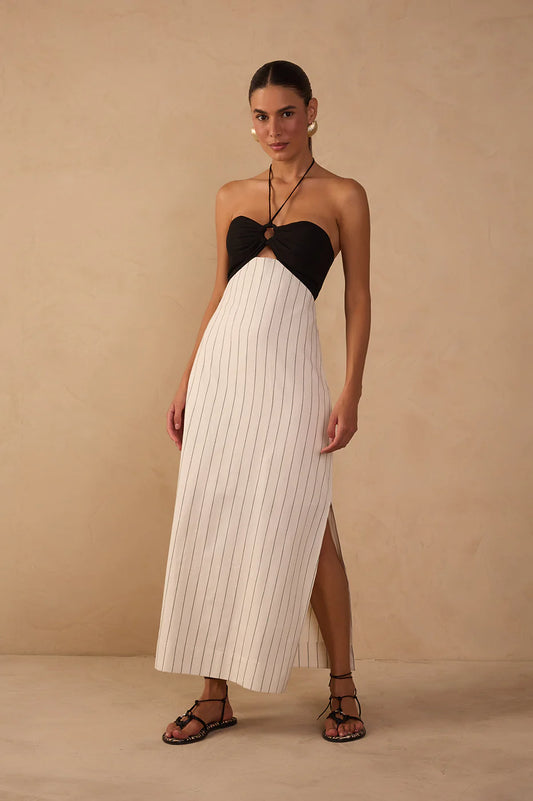 VESTIDO HALTER RISCAS OPEN