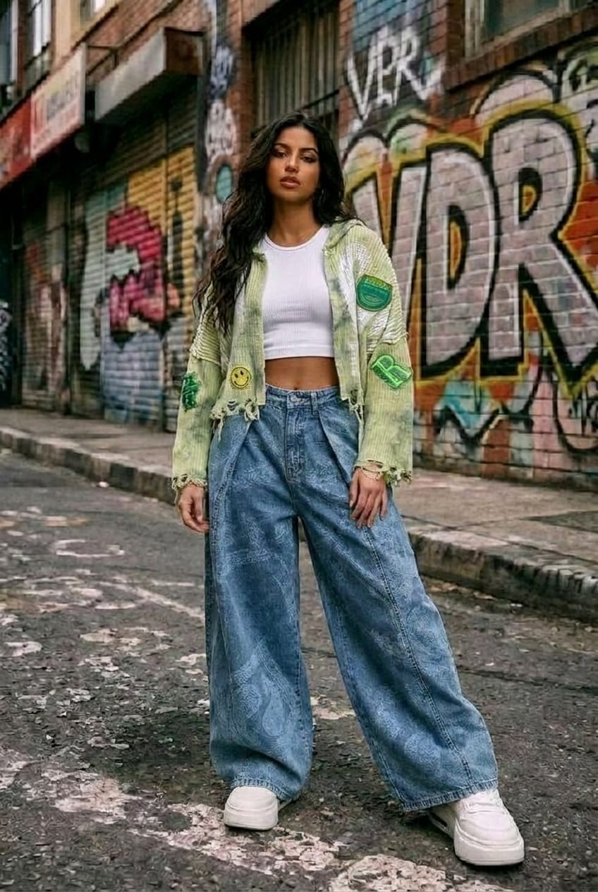 CALÇAS WIDE LEG TROUSERS VDR