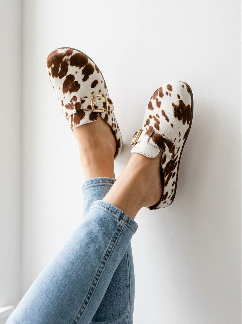 CHINELOS BIRKENSTOCK COW PRINT GUSI