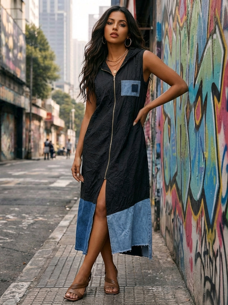 VESTIDO COM CAPUZ BLOOM
