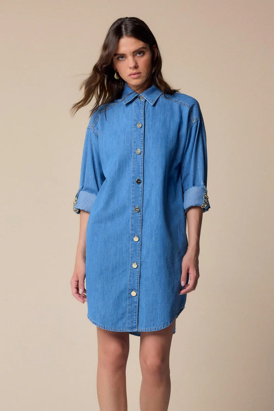 VESTIDO CAMISEIRO DENIM KOCCA