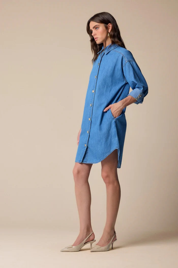 VESTIDO CAMISEIRO DENIM KOCCA