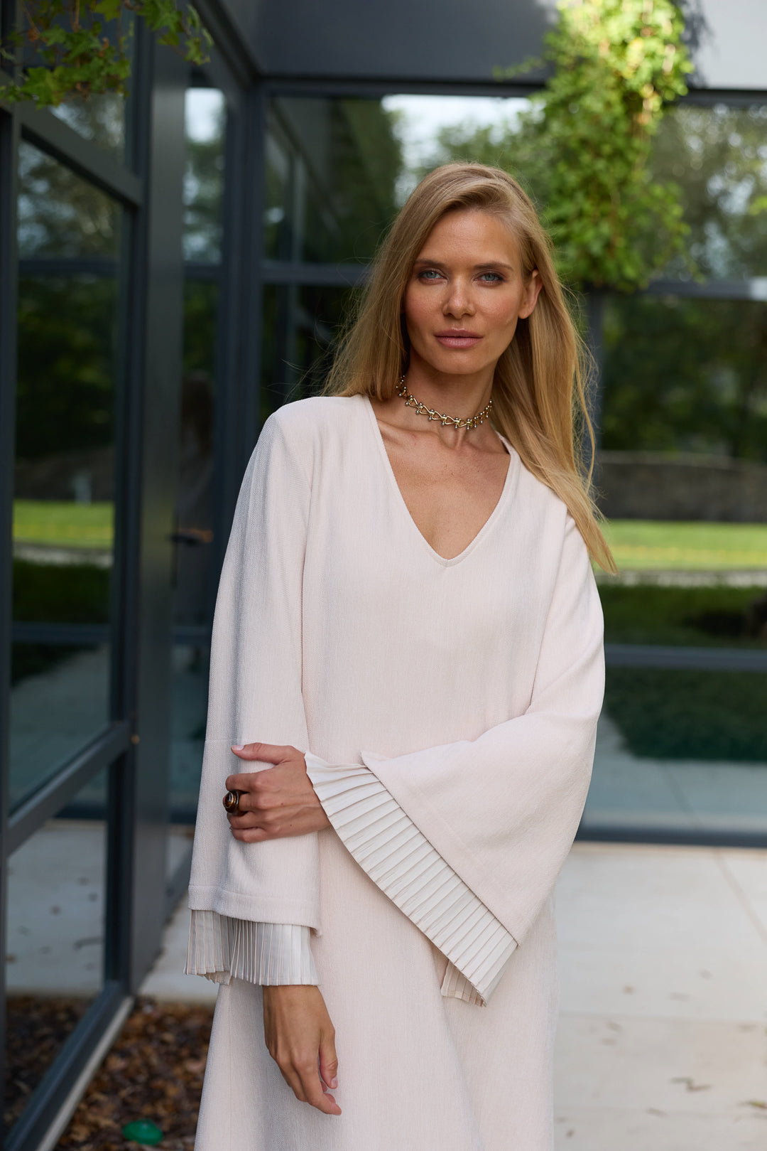 VESTIDO PLISSADO SWALLOW