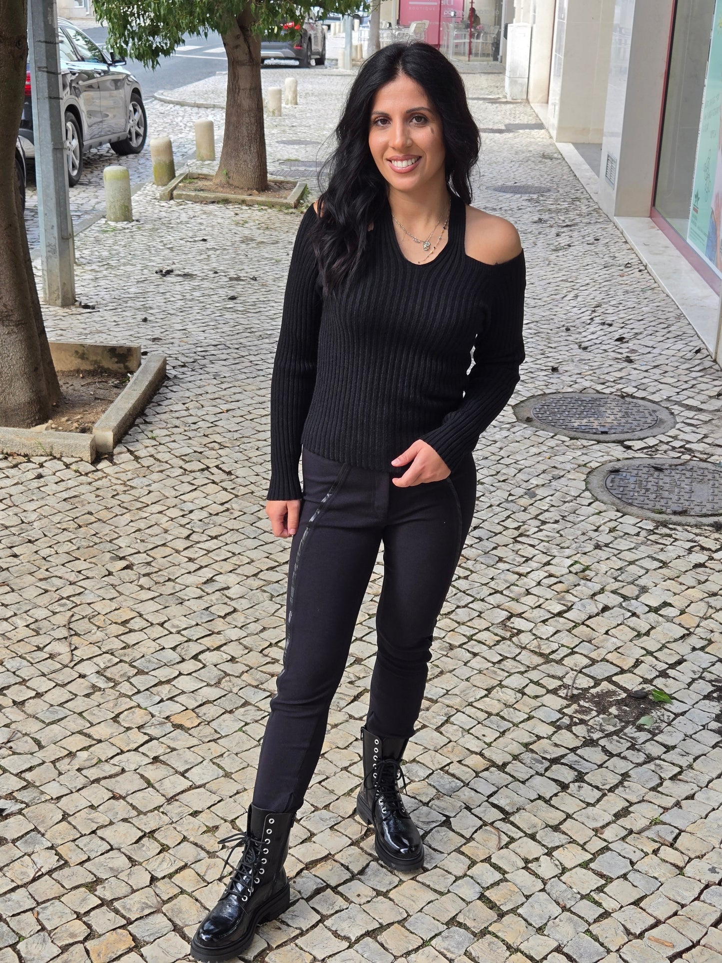 CAMISOLA DE MALHA CANELADA GUSI