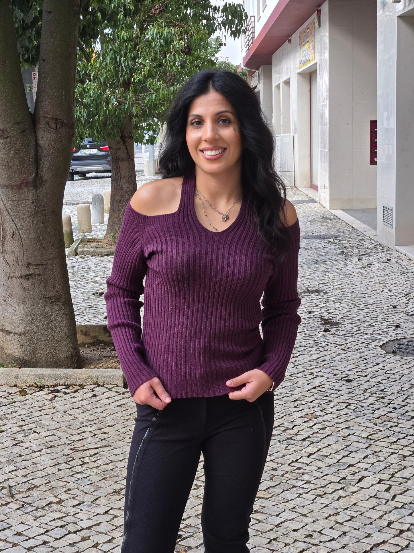 CAMISOLA DE MALHA CANELADA GUSI