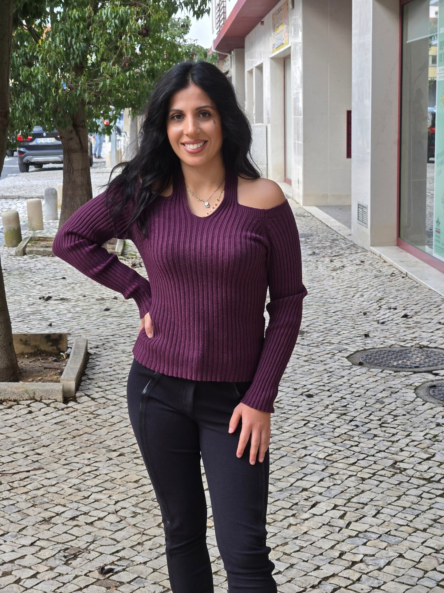 CAMISOLA DE MALHA CANELADA GUSI