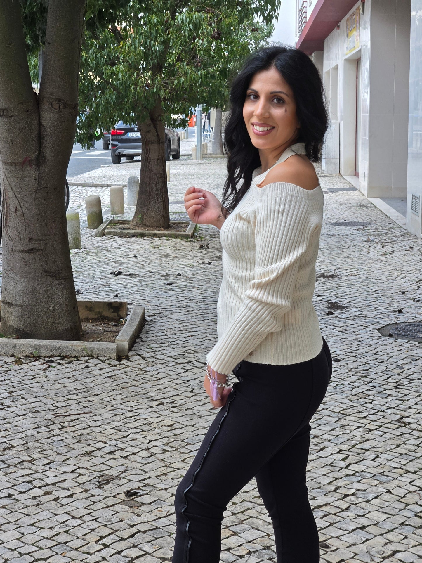 CAMISOLA DE MALHA CANELADA GUSI