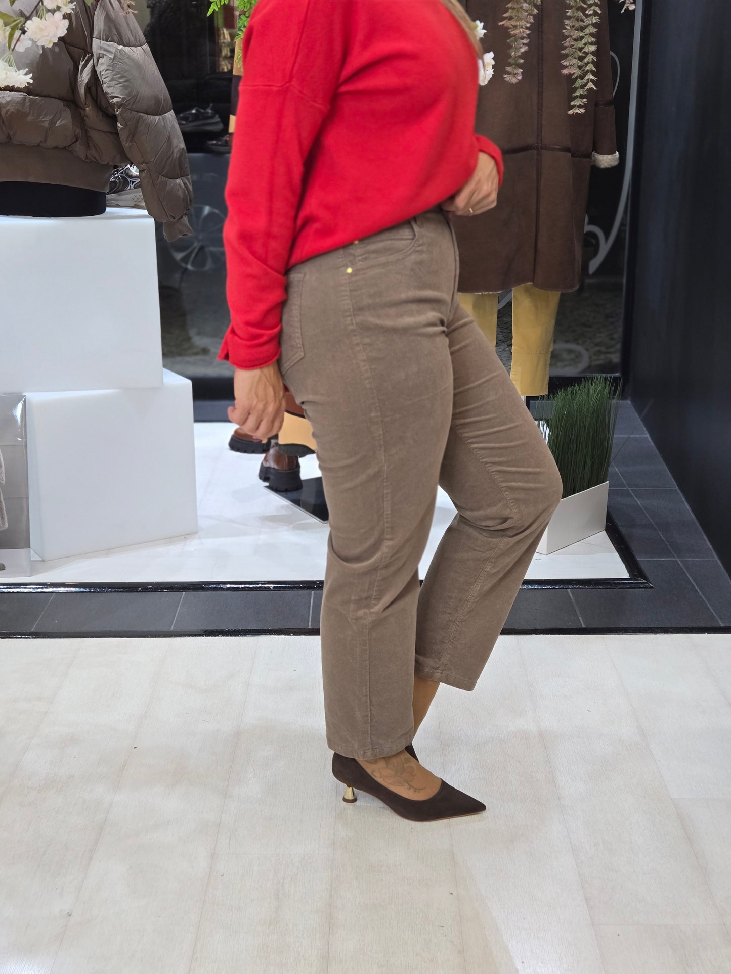 CALÇAS MOM BOMBAZINE GUSI