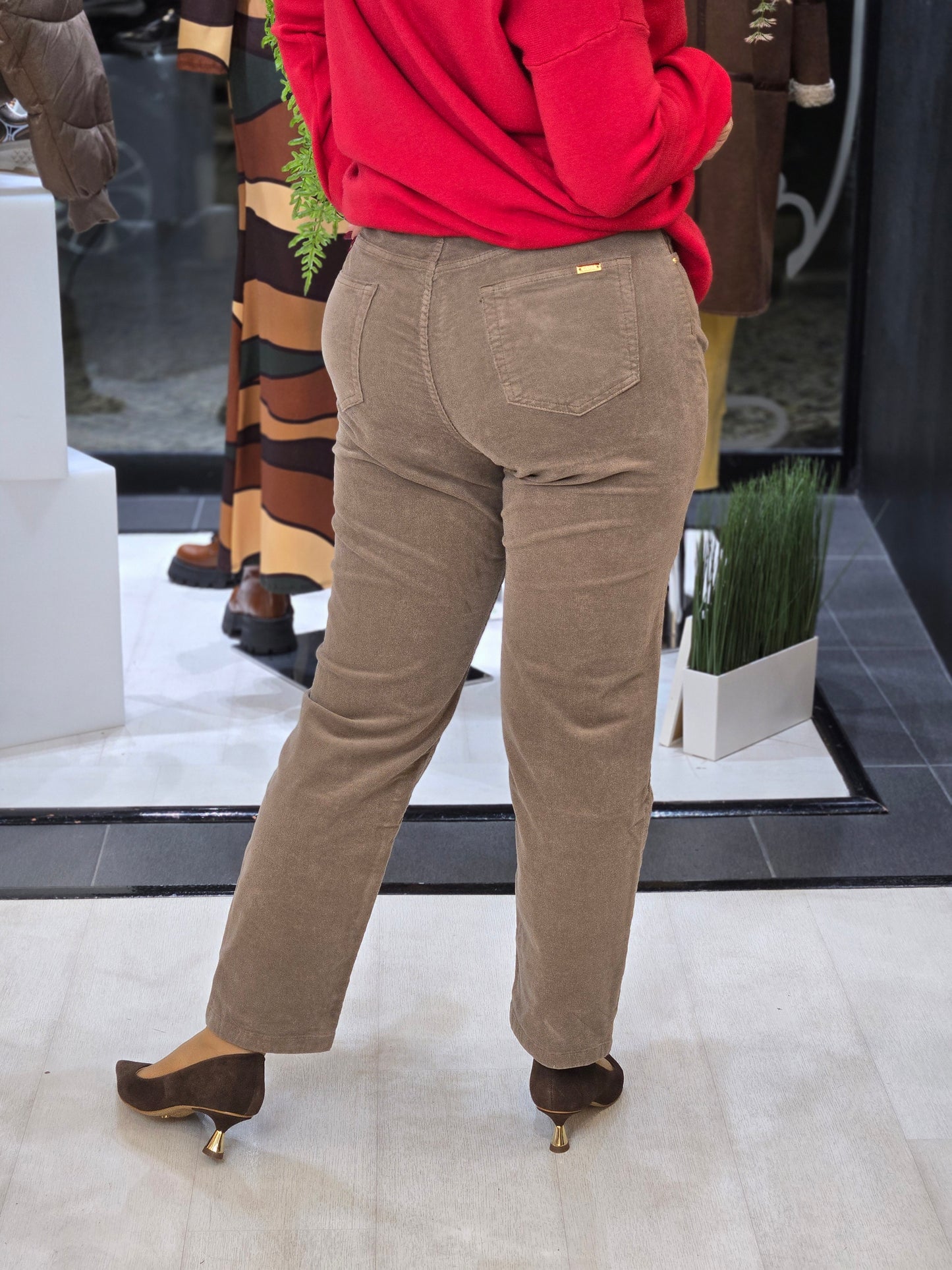 CALÇAS MOM BOMBAZINE GUSI