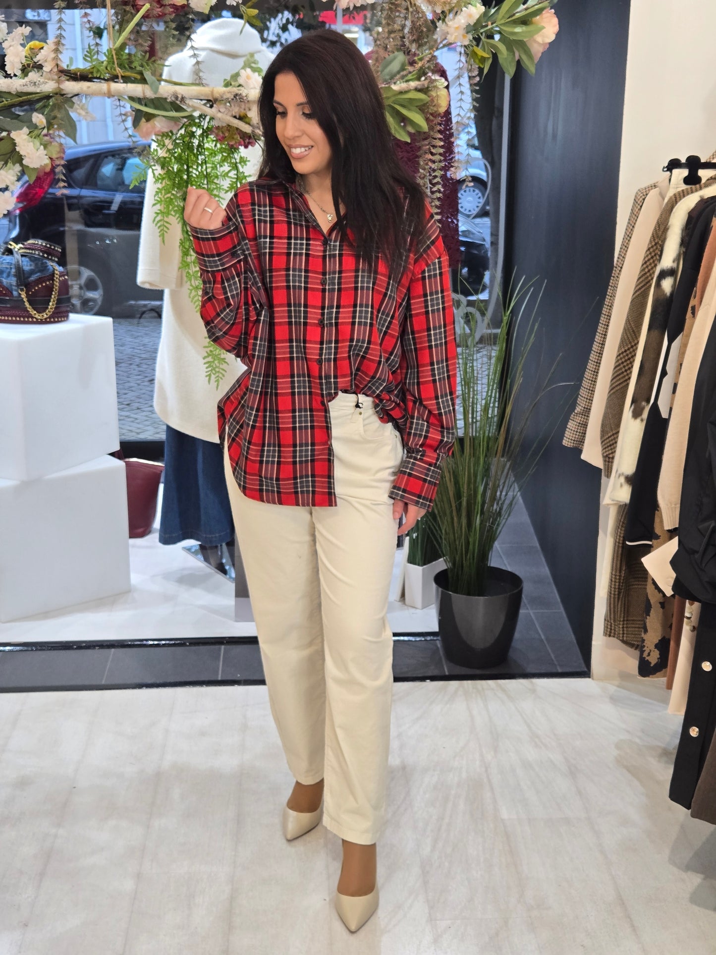 CALÇAS MOM BOMBAZINE GUSI