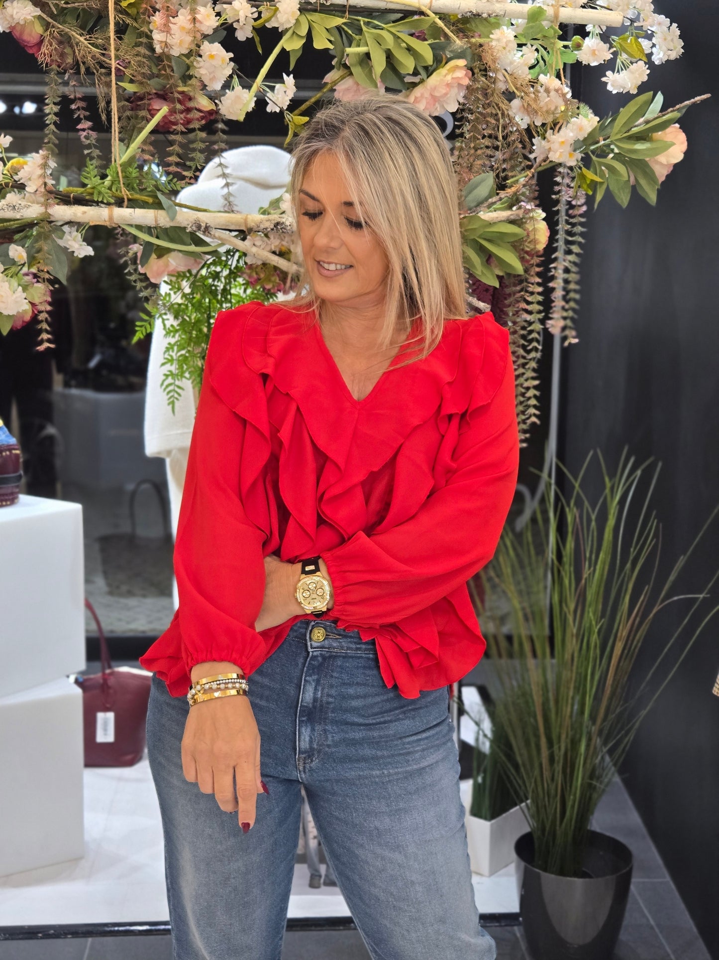 BLUSA COM FOLHOS GUSI