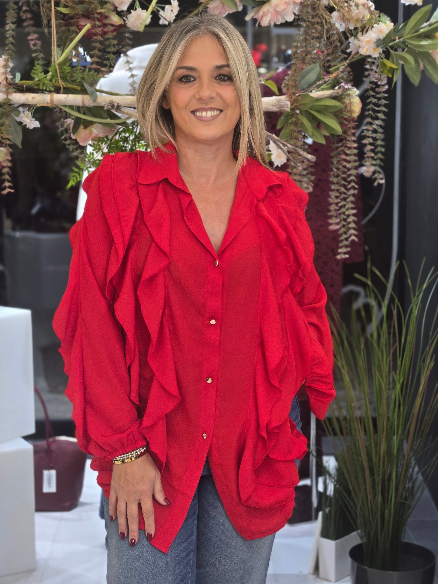 TÚNICA COM FOLHOS GUSI