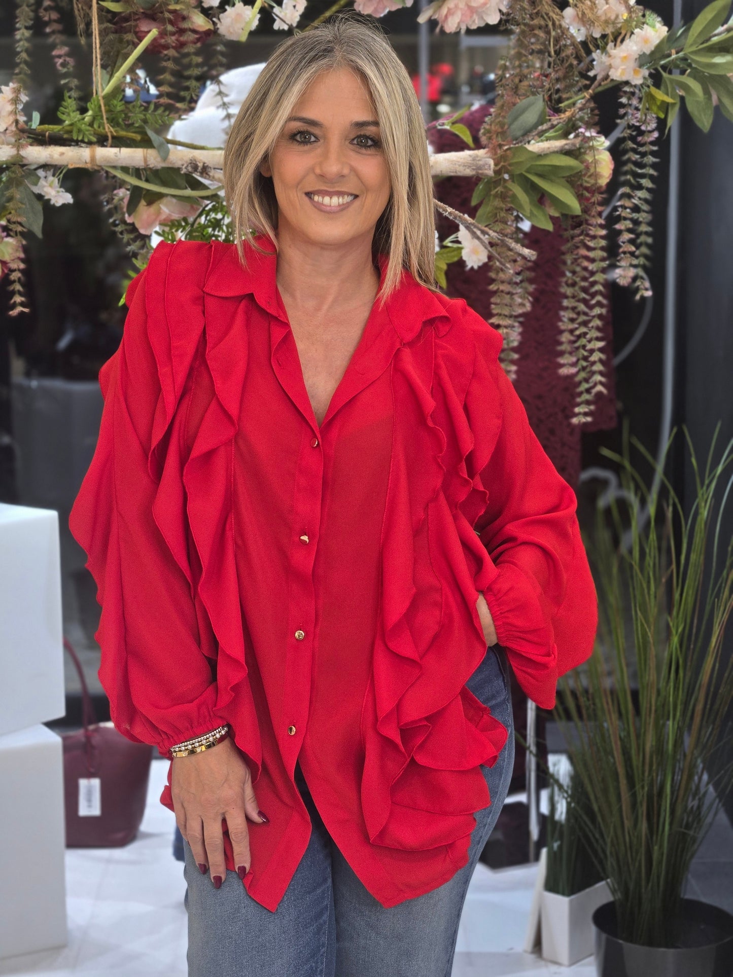 TÚNICA COM FOLHOS GUSI